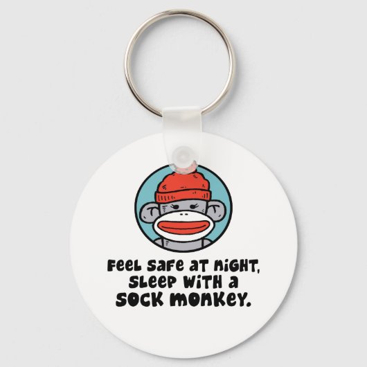 Sock Monkey Sleutelhanger (Voorkant)