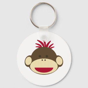 Sock Monkey-Sleutelhanger Sleutelhanger
