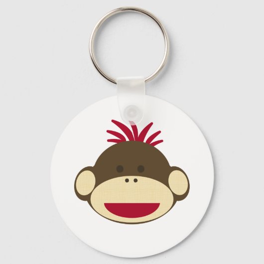 Sock Monkey-Sleutelhanger Sleutelhanger (Voorkant)