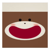 Sock Monkey Smile(Boy)Glanzend Poster (Voorkant)