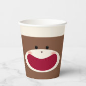 Sock Monkey Smile(jongen) Papieren Bekers (Voorkant)