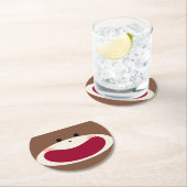 Sock Monkey Smile(jongen) Ronde Kartonnen Onderzetter (Insitu)