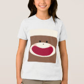 Sock Monkey Smile(jongen) Tri-Blend Shirt (Voorkant)