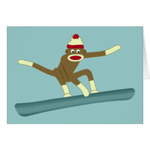 Sock Monkey Snowboarder