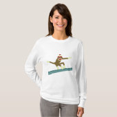Sock Monkey Snowboarder T-shirt (Voorkant volledig)