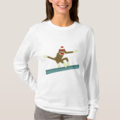 Sock Monkey Snowboarder T-shirt (Voorkant)