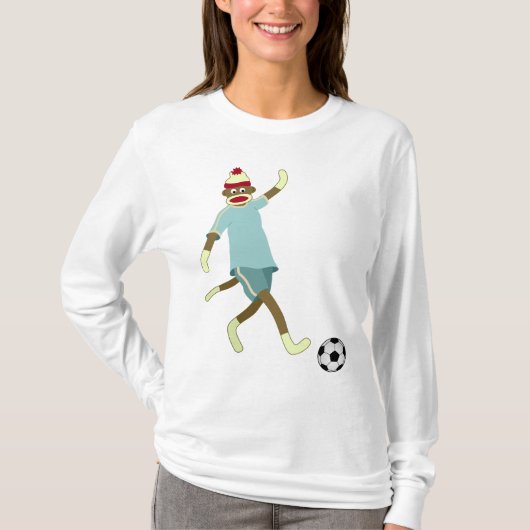 Sock Monkey Soccer Player T-shirt (Voorkant)