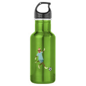 Sock Monkey Soccer Player Waterfles (Voorkant)