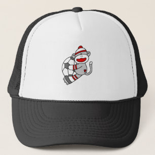 Sock Monkey Soccer Trucker Pet