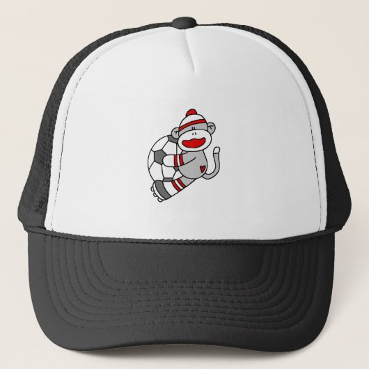Sock Monkey Soccer Trucker Pet (Voorkant)