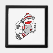 Sock Monkey Soccer Tshirts en Gifts Magneet (Voorkant)