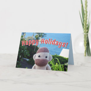 Sock Monkey - Socky Kerst Kaarten
