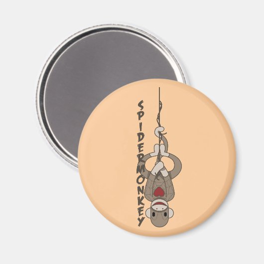 Sock Monkey Spider Monkey Magnet Locker (Voorkant / Achterkant)