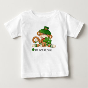 Sock Monkey St.Patrick's Day Baby T-Shirts