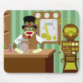 Sock Monkey Steampunk Scientist Muismat (Voorkant)