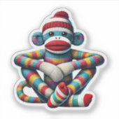 Sock Monkey Sticker (Voorkant)