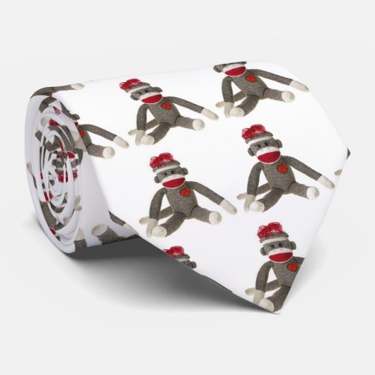 Sock Monkey Stropdas (Opgerold)