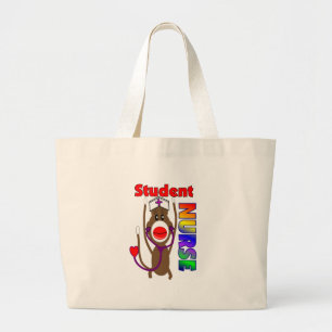 Sock Monkey Student Nurse Grote Tote Bag