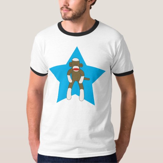 Sock Monkey Super Star T-shirt (Voorkant)