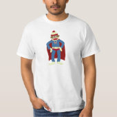 Sock Monkey Superheld T-shirt (Voorkant)