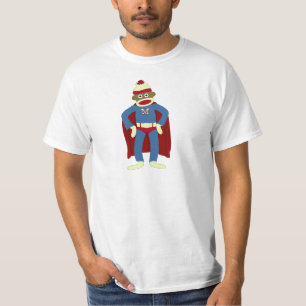 Sock Monkey Superheld T-shirt