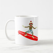 Sock Monkey Surfer Koffiemok (Links)