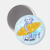 Sock Monkey Surfer magneet (Voorkant / Achterkant)