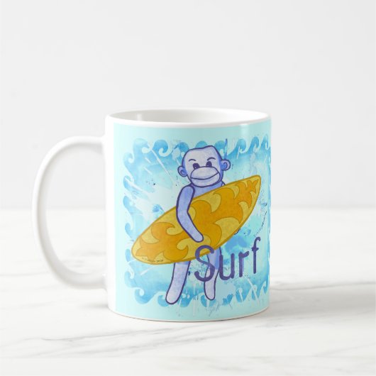 Sock Monkey Surfer mok (Links)