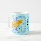 Sock Monkey Surfer-mok Koffiemok (Voorkant links)