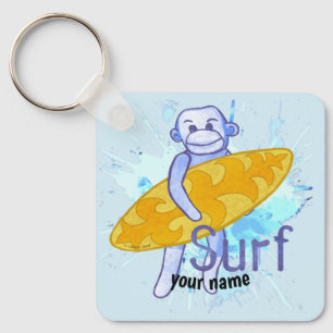 Sock Monkey Surfer sleutelhanger