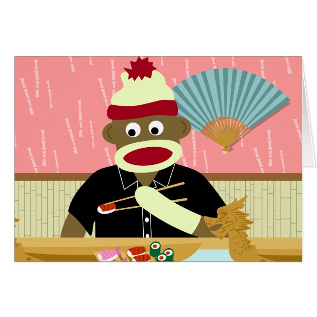 Sock Monkey Sushi (Voorkant Horizontaal)