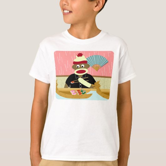 Sock Monkey Sushi T-shirt (Voorkant)