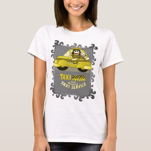 Sock Monkey Taxi Ma T-Shirt (Voorkant)
