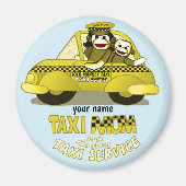 Sock Monkey Taxi mama Magneet (Voorkant)