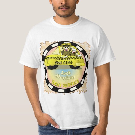 Sock Monkey Taxi T-shirt (Voorkant)