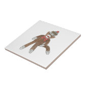 Sock Monkey-tegel Tegeltje (Zijkant)