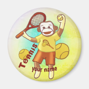 Sock Monkey Tennis magneet