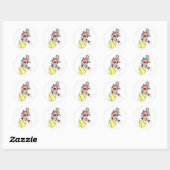 Sock Monkey Tennis Ronde Sticker (Vel)