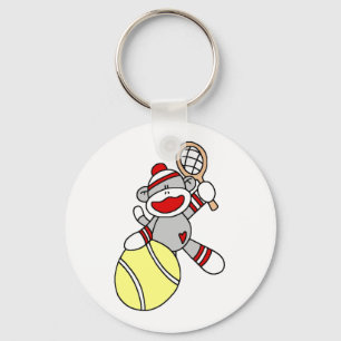 Sock Monkey Tennis Sleutelhanger