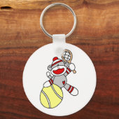 Sock Monkey Tennis Sleutelhanger (Voorkant)