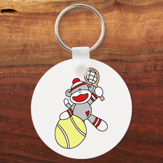 Sock Monkey Tennis Sleutelhanger (Voorkant)