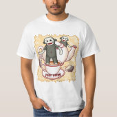 Sock Monkey Theepot T-Shirt (Voorkant)