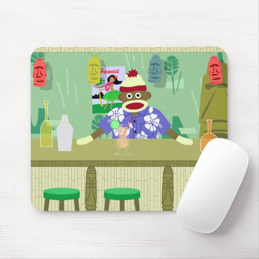 Sock Monkey Tiki Bar Muismat (Met muis)