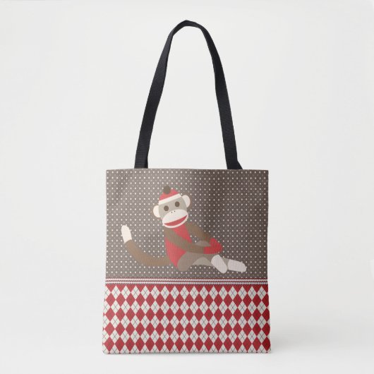 Sock Monkey Tote Bag (Voorkant)