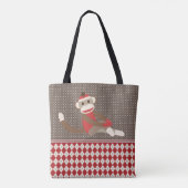 Sock Monkey Tote Bag (Achterkant)
