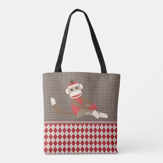 Sock Monkey Tote Bag (Achterkant)