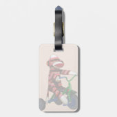 Sock Monkey Tricycle Bagagelabel (Achterkant verticaal)