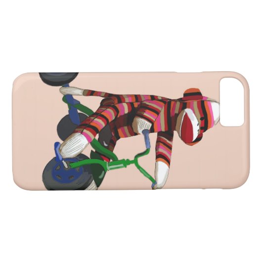 Sock Monkey Tricycle Case-Mate iPhone Case (Achterkant (Horizontaal))