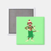 Sock Monkey Ukulele Magneet (Voorkant / Achterkant)