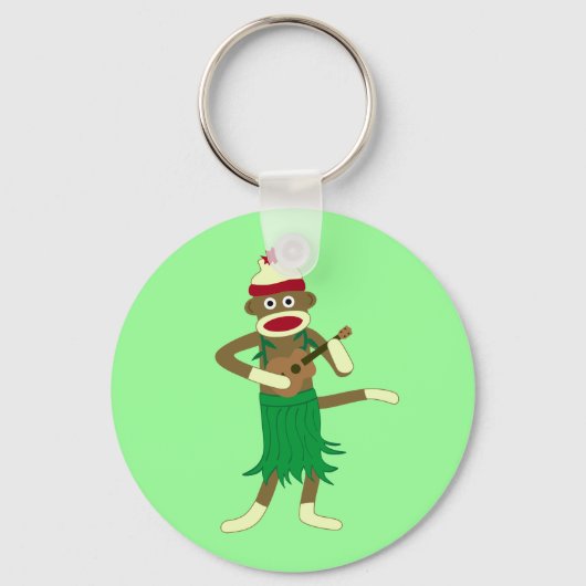 Sock Monkey Ukulele Sleutelhanger (Voorkant)